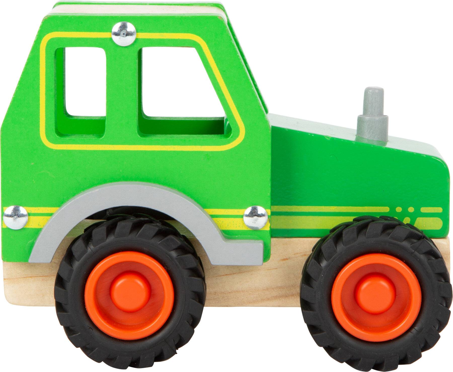 Small Foot 11078 Traktor aus Holz mit gummierten Reifen