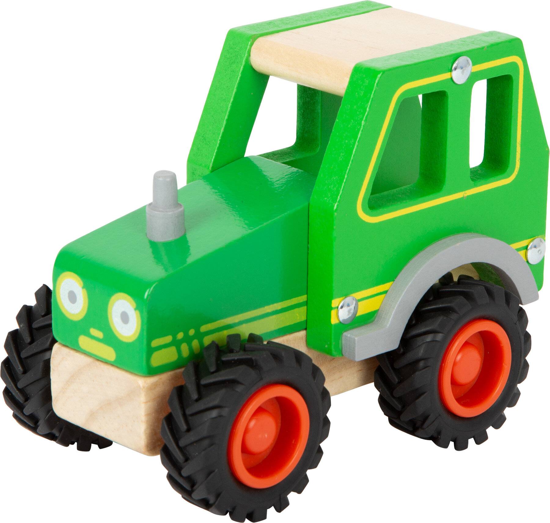 Small Foot 11078 Traktor aus Holz mit gummierten Reifen