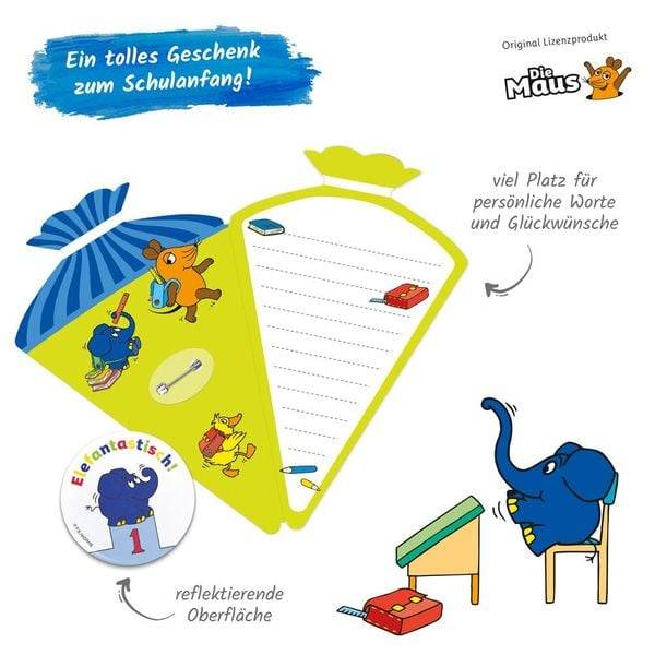 Trötsch Die Maus Schulwegbegleiter Button Elefant