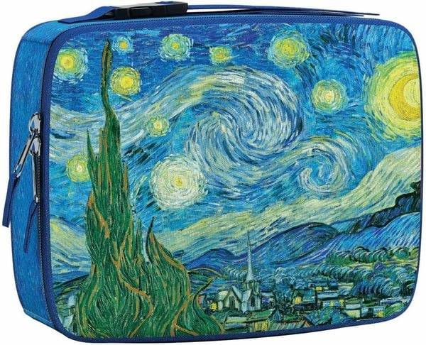 Eurographics 9100-1204 - Lunchbox, Brotdose mit Puzzle 100 Teile, Motiv: Sternennacht von Vincent van Gogh, Fine Art