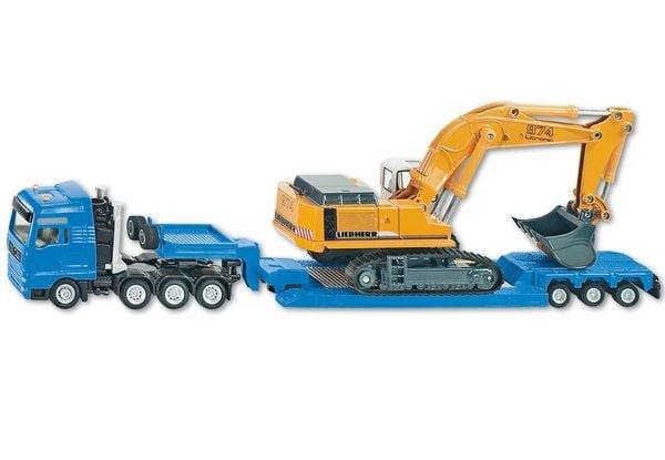 SIKU Super - Schwertransport mit Tiefbettauflieger