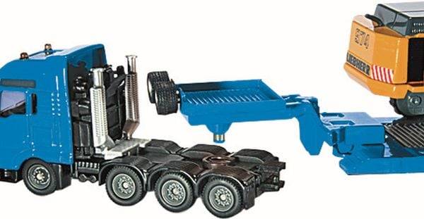 SIKU Super - Schwertransport mit Tiefbettauflieger