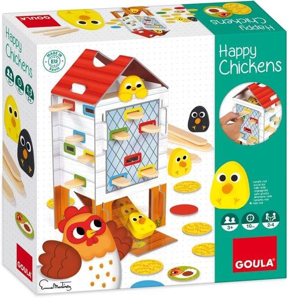 Goula 53170 - Happy Chickens, Fröhliche Küken, Geschicklichkeitsspiel