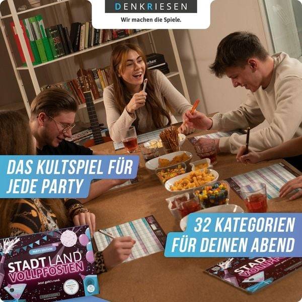 Denkriesen - Stadt Land Vollpfosten® - Party Edition "Jetzt geht's rund" (Spiel)