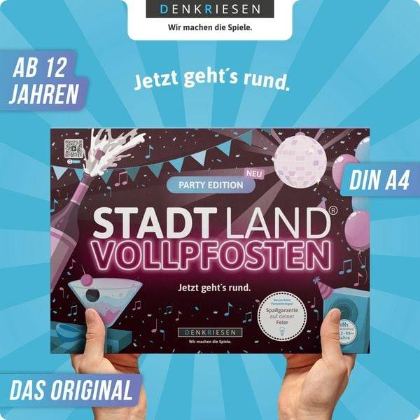Denkriesen - Stadt Land Vollpfosten® - Party Edition "Jetzt geht's rund" (Spiel)