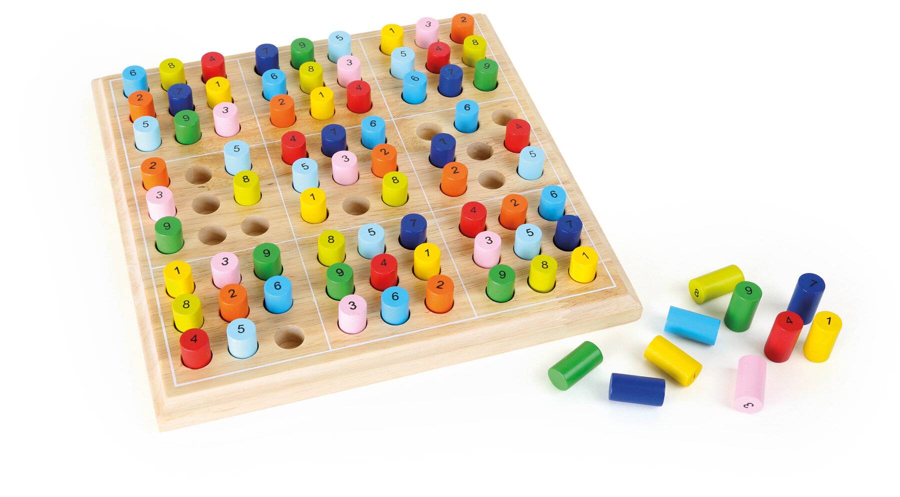 small foot 2489 Sudoku bunt aus Holz, Brettspiel