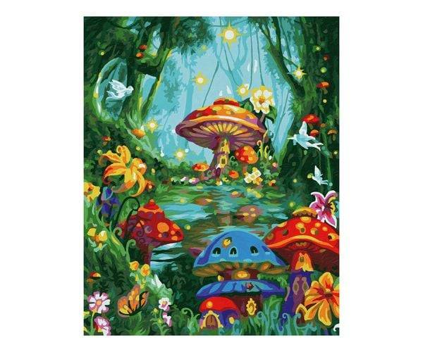 Schipper 609240867 - Malen nach Zahlen, Magisches Pilzdorf, 24 x 30 cm