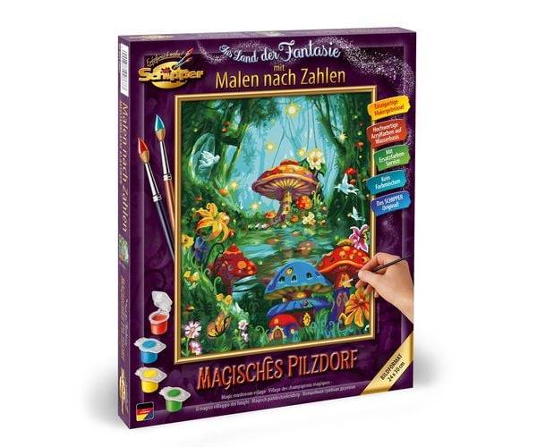 Schipper 609240867 - Malen nach Zahlen, Magisches Pilzdorf, 24 x 30 cm