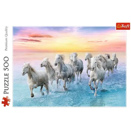 Galloping White Horses Puzzle 500 Teile Atemberaubendes Pferde Motiv Galloping White Horses Puzzle 500 Teile Atemberaubendes Pferde Motiv