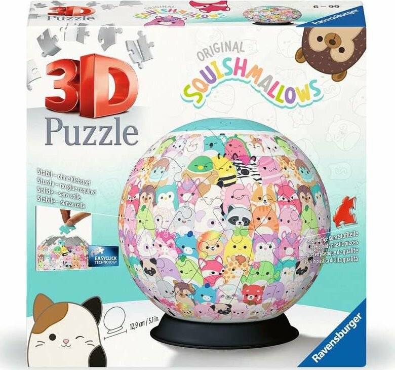 Ravensburger - Puzzle Squishmallows 3D Ball 72p