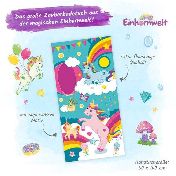 Trötsch Zauberbadetuch Einhornwelt