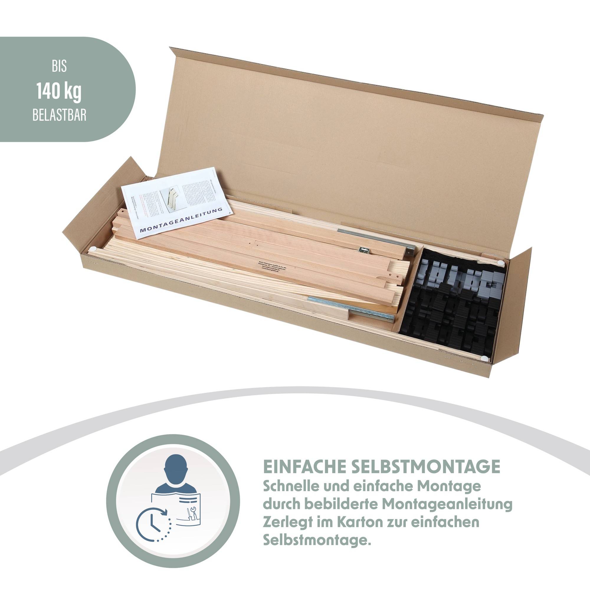 LATTENROST MADO - Größe: 140 x 200 cm