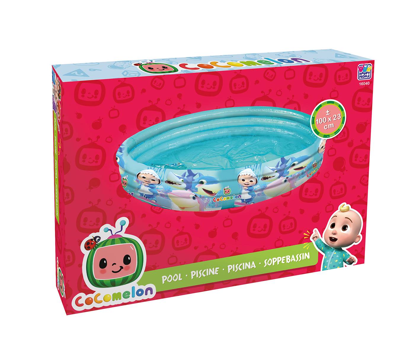 Happy People - Planschbecken - Cocomelon 2-Ring-Pool (100x23cm) Babypool Kinder planschen