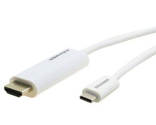 Kramer USB HDMI Kabel C-USBC/HM-10, 4K/60 UHD (4:4:4), USB St. C/ HDMI St. A, weiß, 3,0 m
