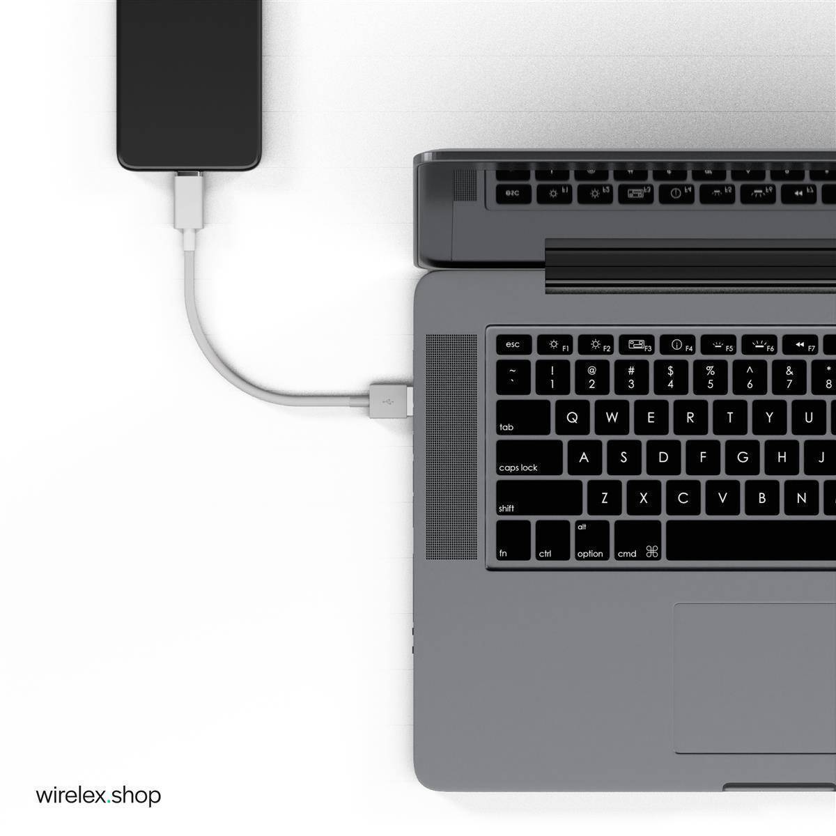 Flexline USB Kabel, USB-A Stecker auf USB-C Stecker, 2.0, ABS, weiß, 2,0m