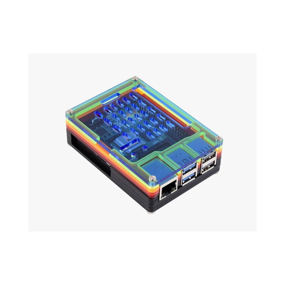 EB84465 - Regenbogen-Acryl-Gehäuse für Raspberry Pi 5 - 26079