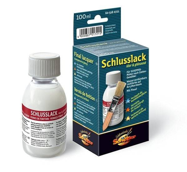 Malen nach Zahlen - "Schlusslack" klar & glänzend