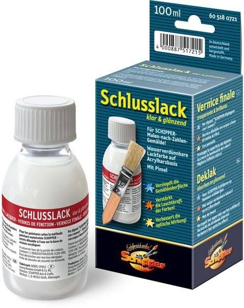 Malen nach Zahlen - "Schlusslack" klar & glänzend