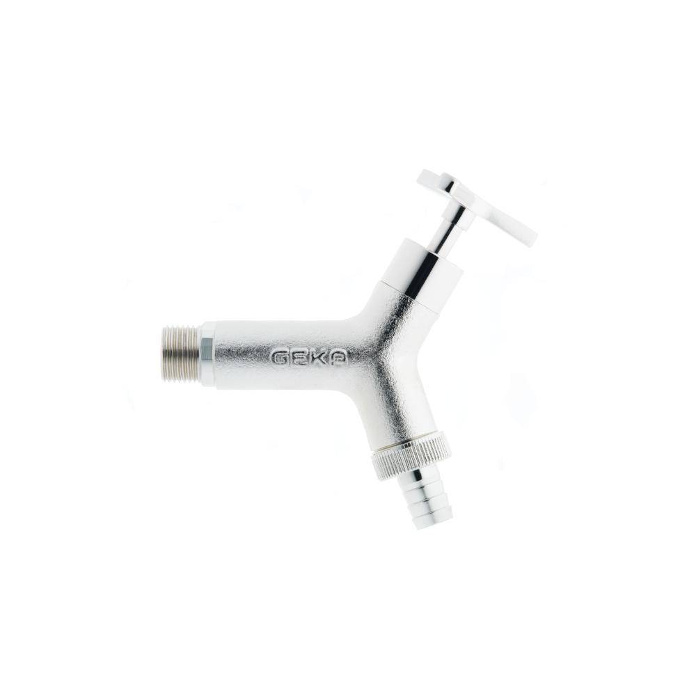 GEKA® plus - Design-Wasserhahn - Messing verchromt - AG G3/4 - mit Tülle 3/4" - VE 1 Stück - Preis per Stück