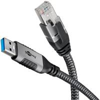 GOOBAY - Ethernet-Kabel USB-A auf RJ45 7.5 m - verbindet Router Modem oder Netzwerk-Switch