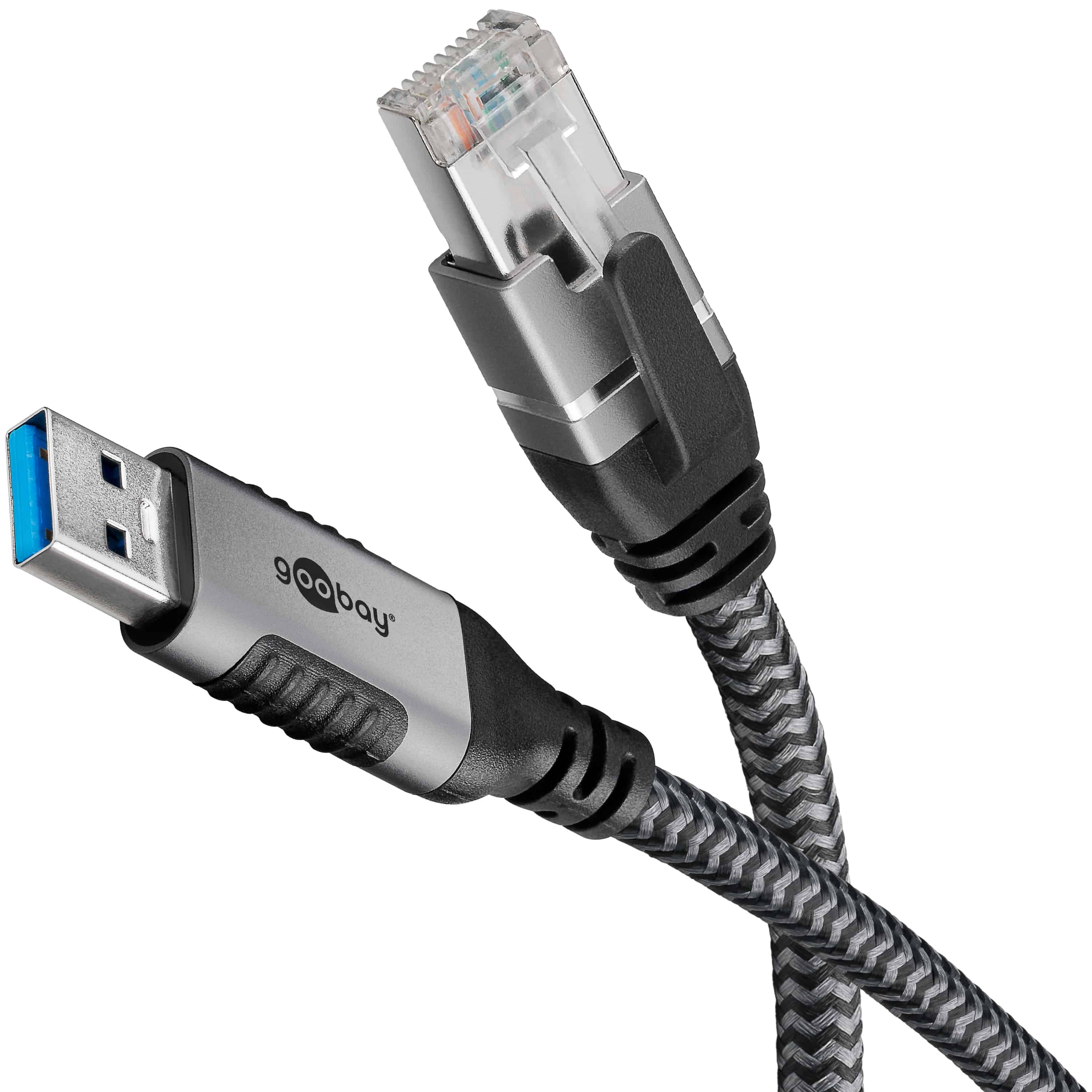 Goobay Netzwerkkabel - USB Typ A (M) zu RJ-45 (M)