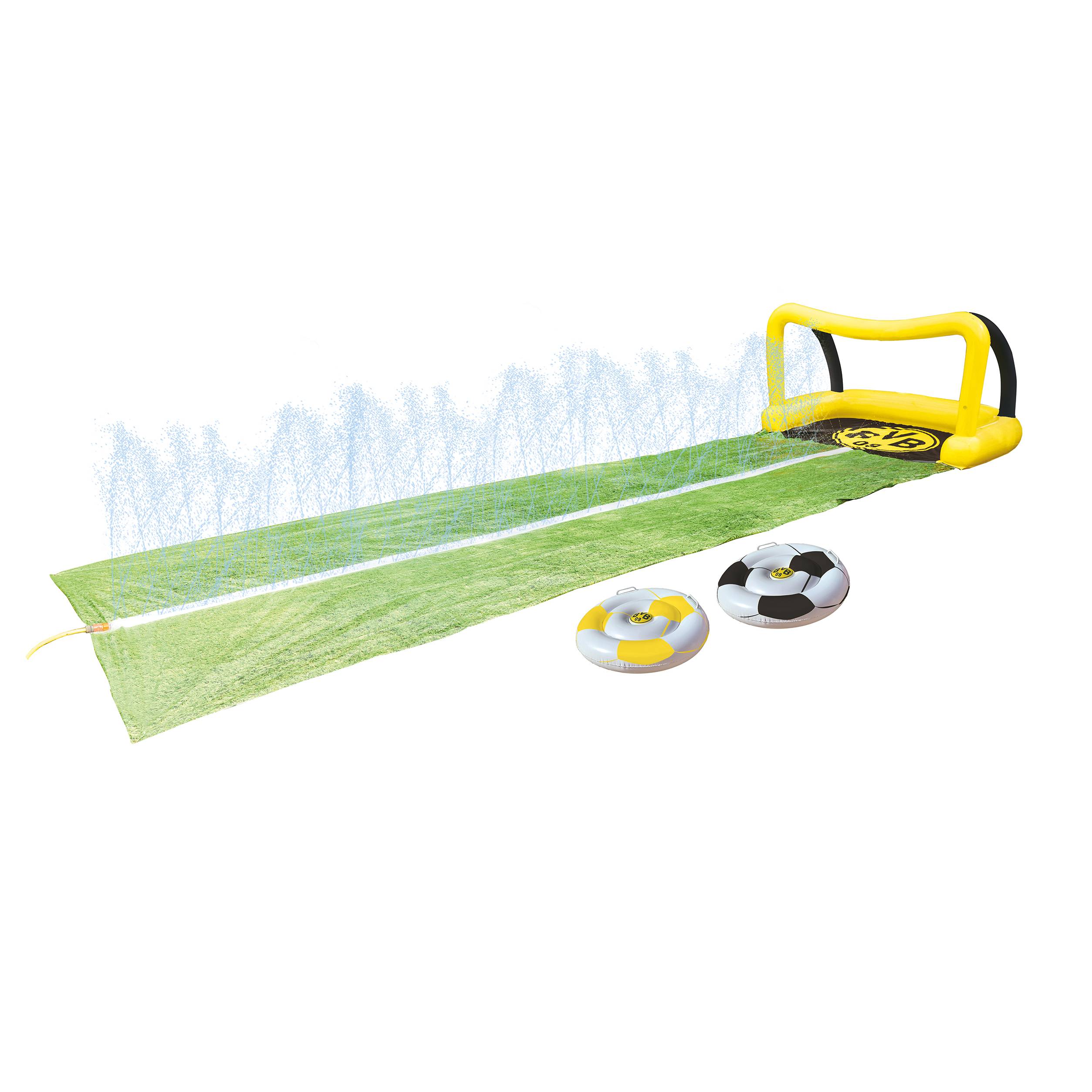 Happy People - Wasserrutsche - BVB Borussia Dortmund (650 x 180cm) mit 2 Boards im Fußballdesign