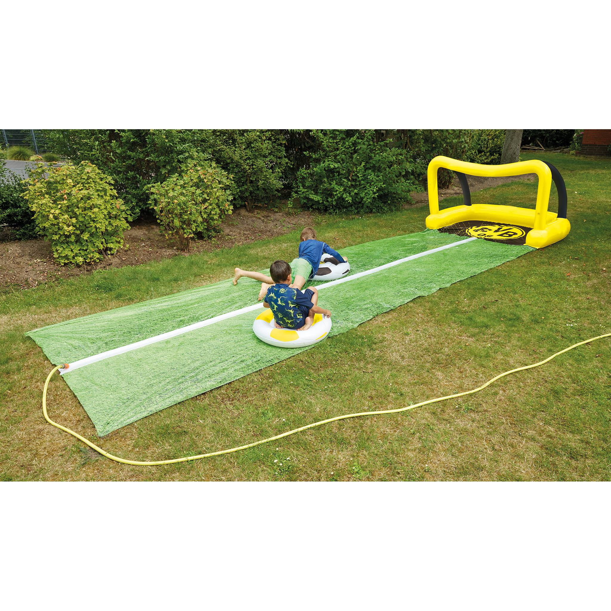 Happy People - Wasserrutsche - BVB Borussia Dortmund (650 x 180cm) mit 2 Boards im Fußballdesign