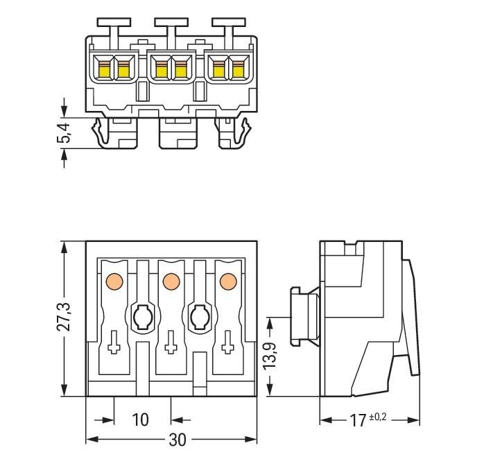WAGO GmbH & Co. KG Leuchtenanschlussklemme 294-8093/3025-000