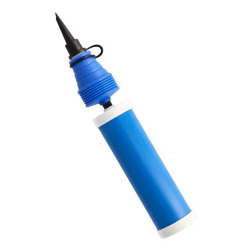 Spezial-Luftballonpumpe 27,5 cm blau. Material: Kunststoff. Farbe: blau
