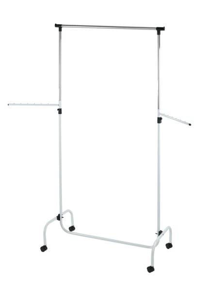Kleiderständer Trio mit 2 Armen, höhenverstellbar, mit Rollen