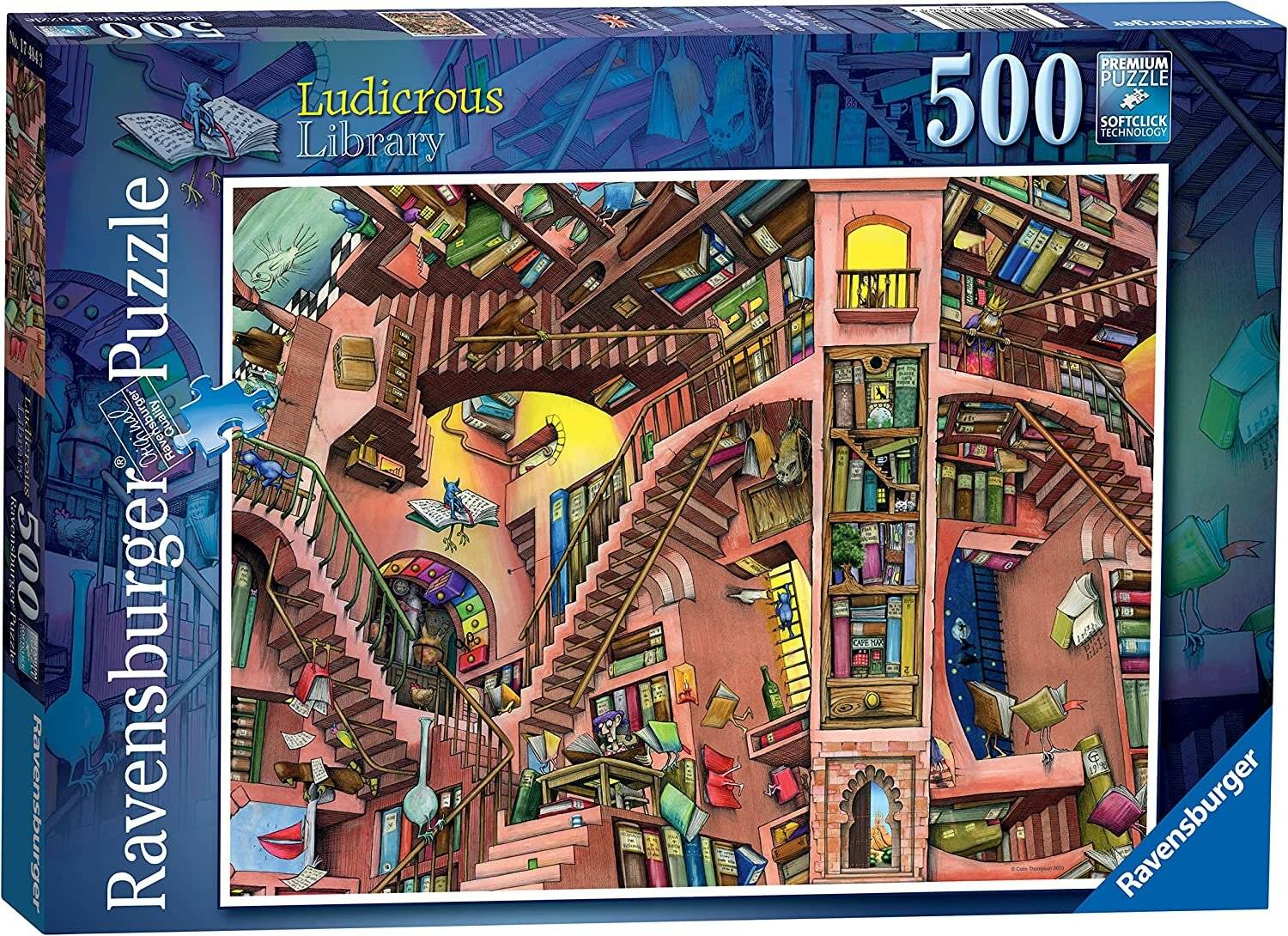 RAVENSBURGER Puzzle Absurde Bibliothek 500 Teile