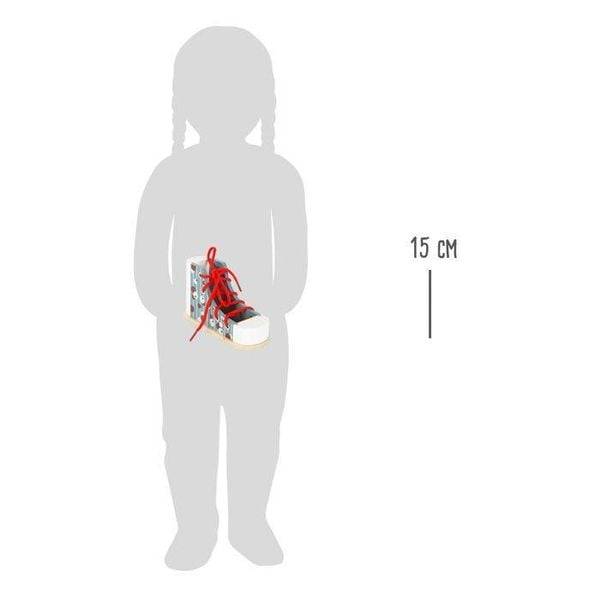 Small foot 11887 - Fädelschuh zum Schleife lernen, Holz