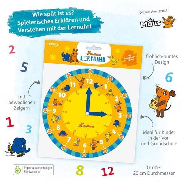 Die Maus Lernuhr