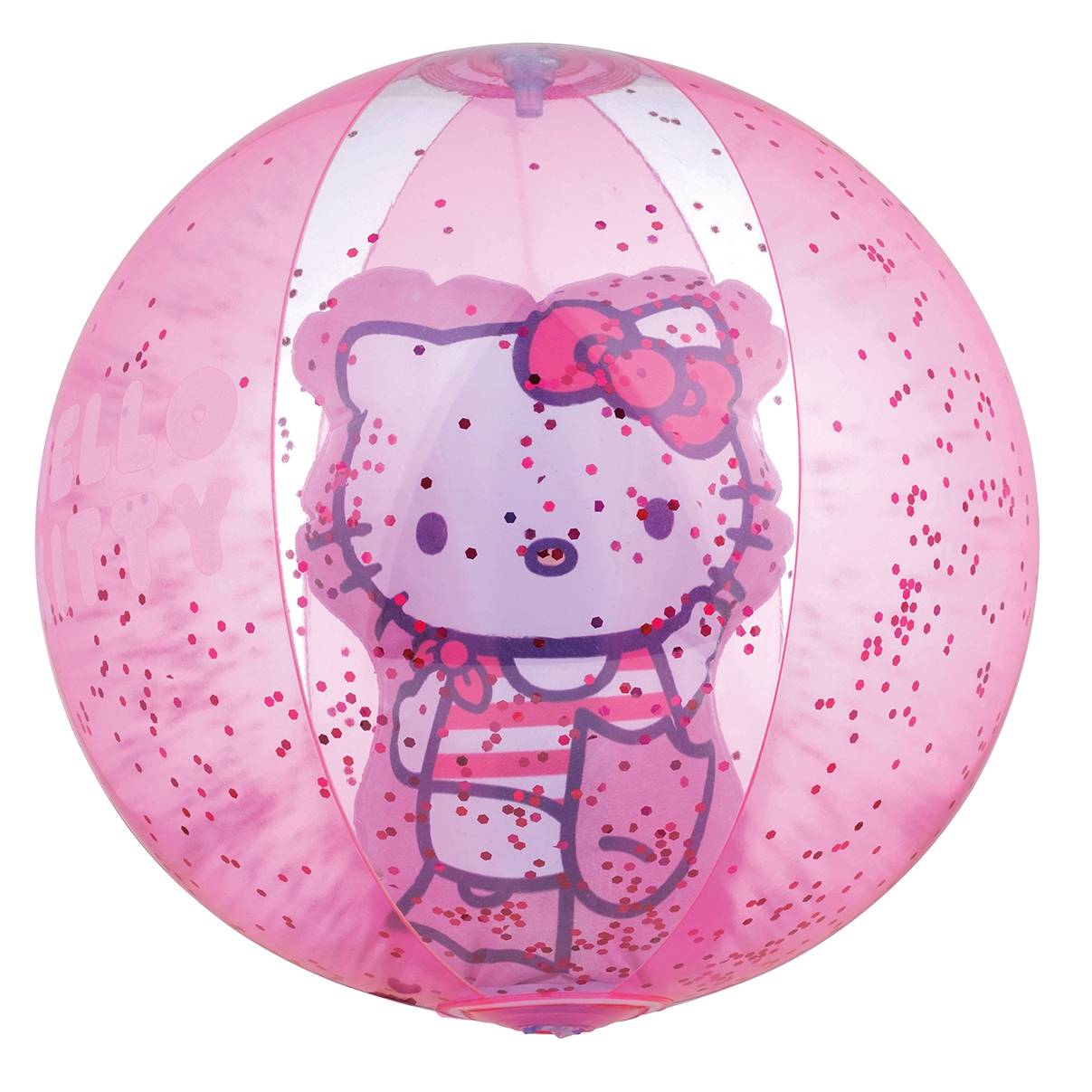 Happy People - Strandball - Hello Kitty mit 3D Motivfigur (29cm) Ball Beachball Wasserball