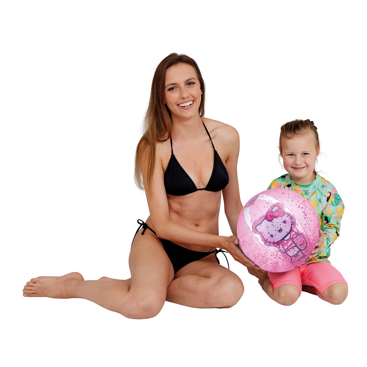 Happy People - Strandball - Hello Kitty mit 3D Motivfigur (29cm) Ball Beachball Wasserball