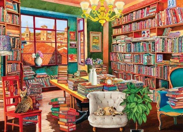 Eurographics 6000-5888 - The Old Library, Die alte Bibliothek, Puzzle, 1000 Teile