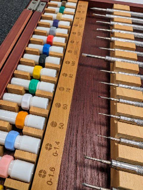 SELVA Schraubendreher-Set in Holzbox mit Ersatzklingen