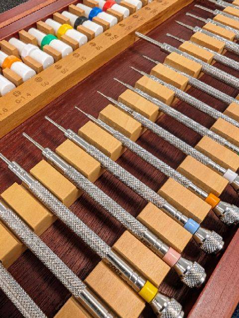 SELVA Schraubendreher-Set in Holzbox mit Ersatzklingen