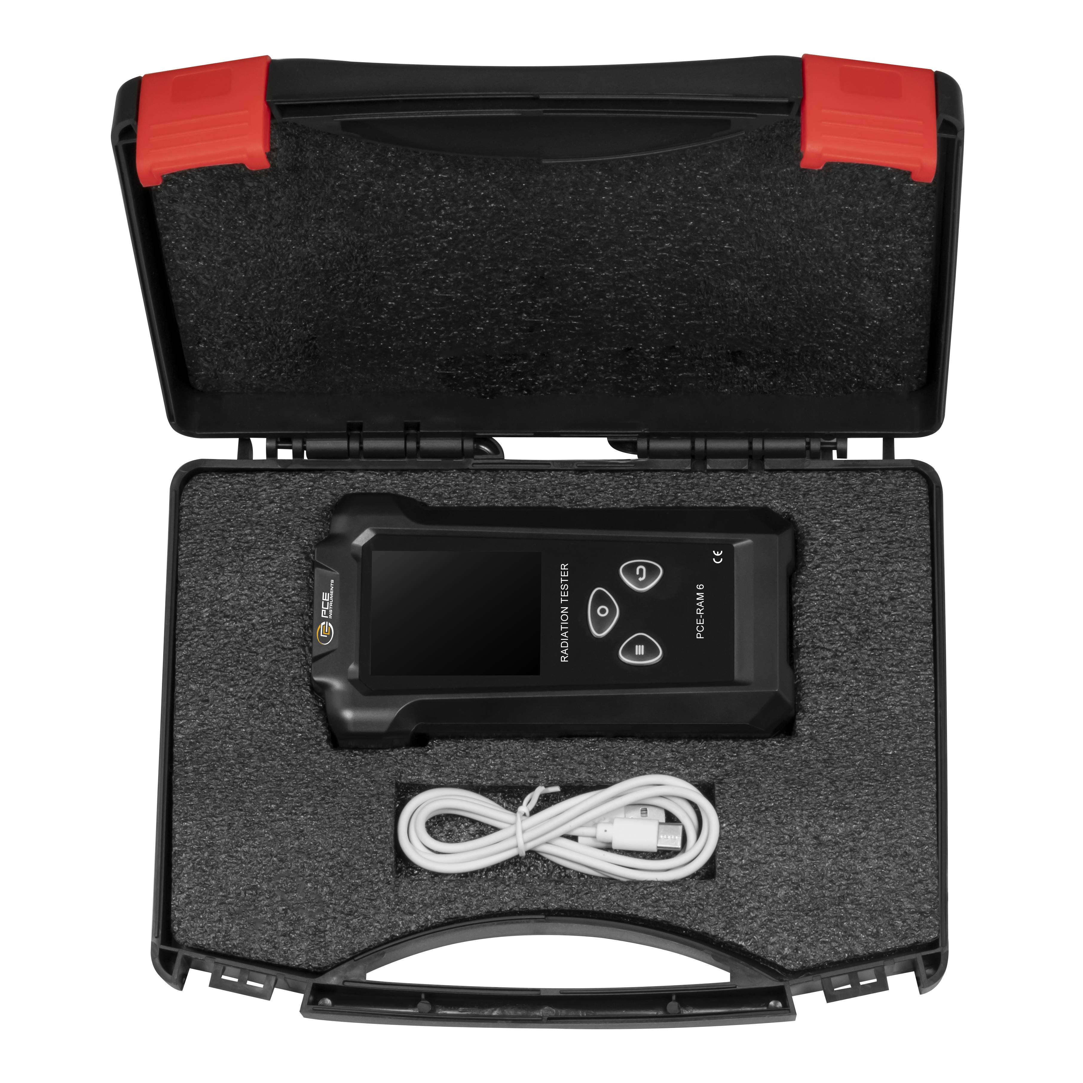 PCE Instruments Geigerzähler PCE-RAM 6 |0 .. 1000 µSv/h |X-, Y- und harte β-Strahlung |Geiger-Müller-Zählrohr-Sensor