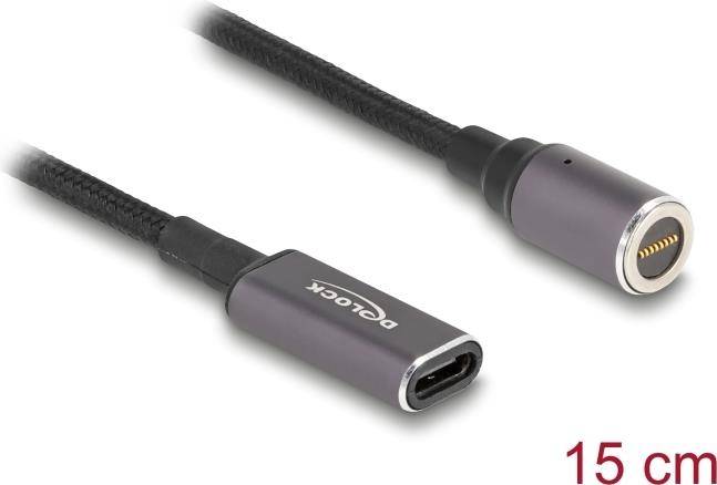 Delock Notebook Ladekabel USB Type-C Buchse zu magnetischem 8 Pin Konnektor 15 -