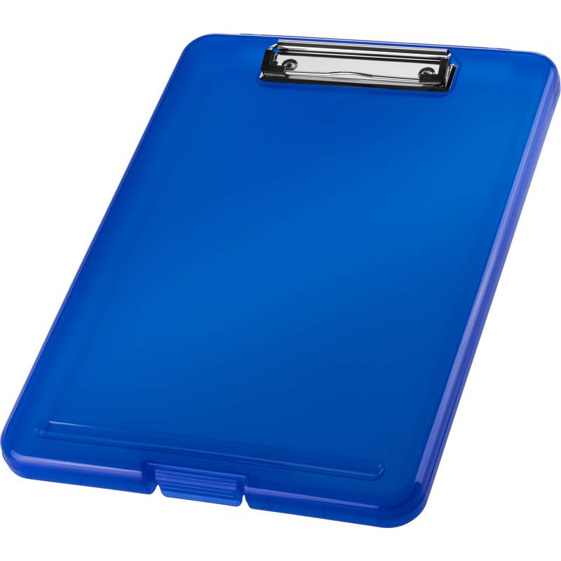 helit Klemmbrett mit Aufbewahrungsbox "the clip", A4, blau