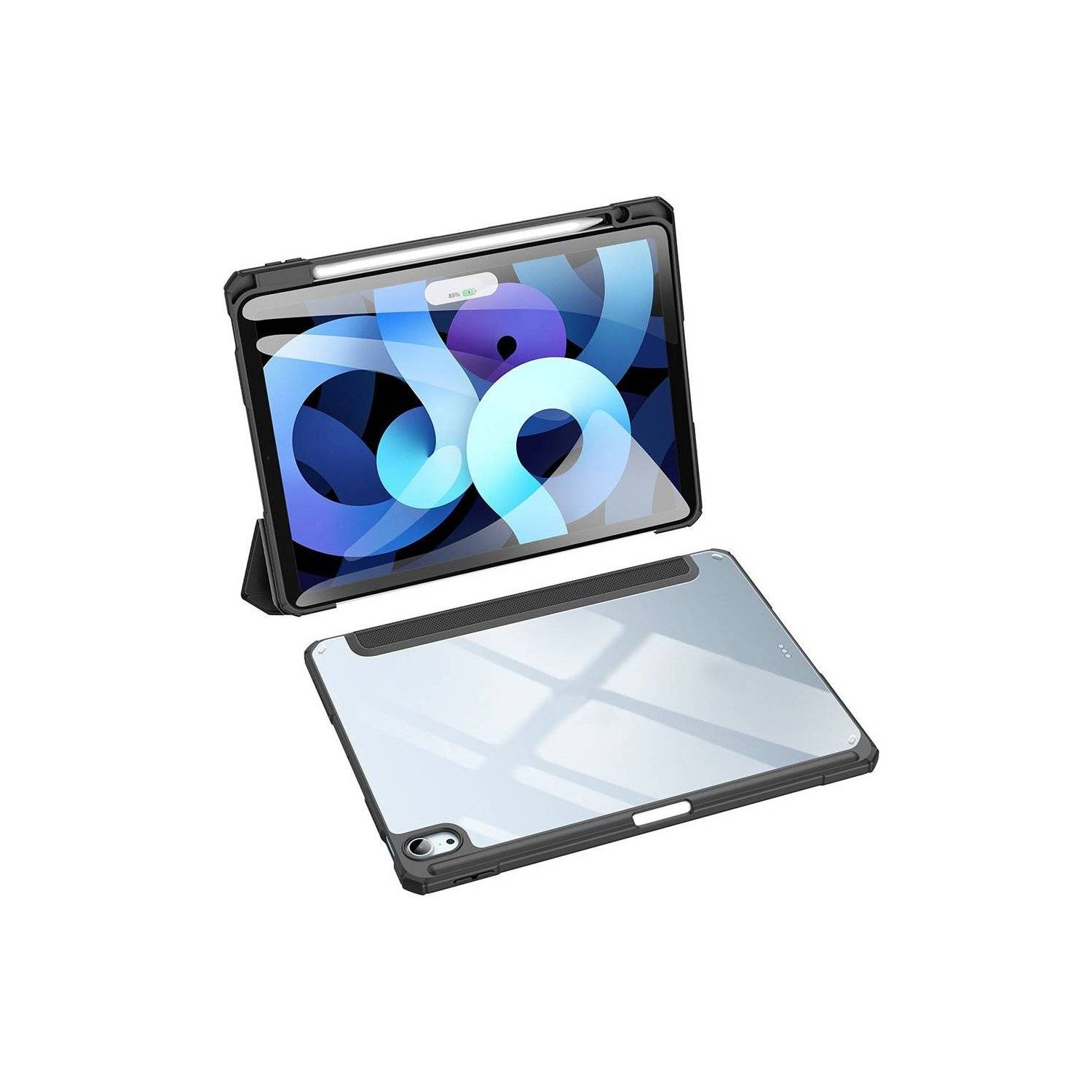 Dux Ducis Toby Eco-Leather Tablet-Ledertasche kompatibel mit iPad Pro 13" 2024 mit Smart-Sleep Funktion Wake-Up Schwarz