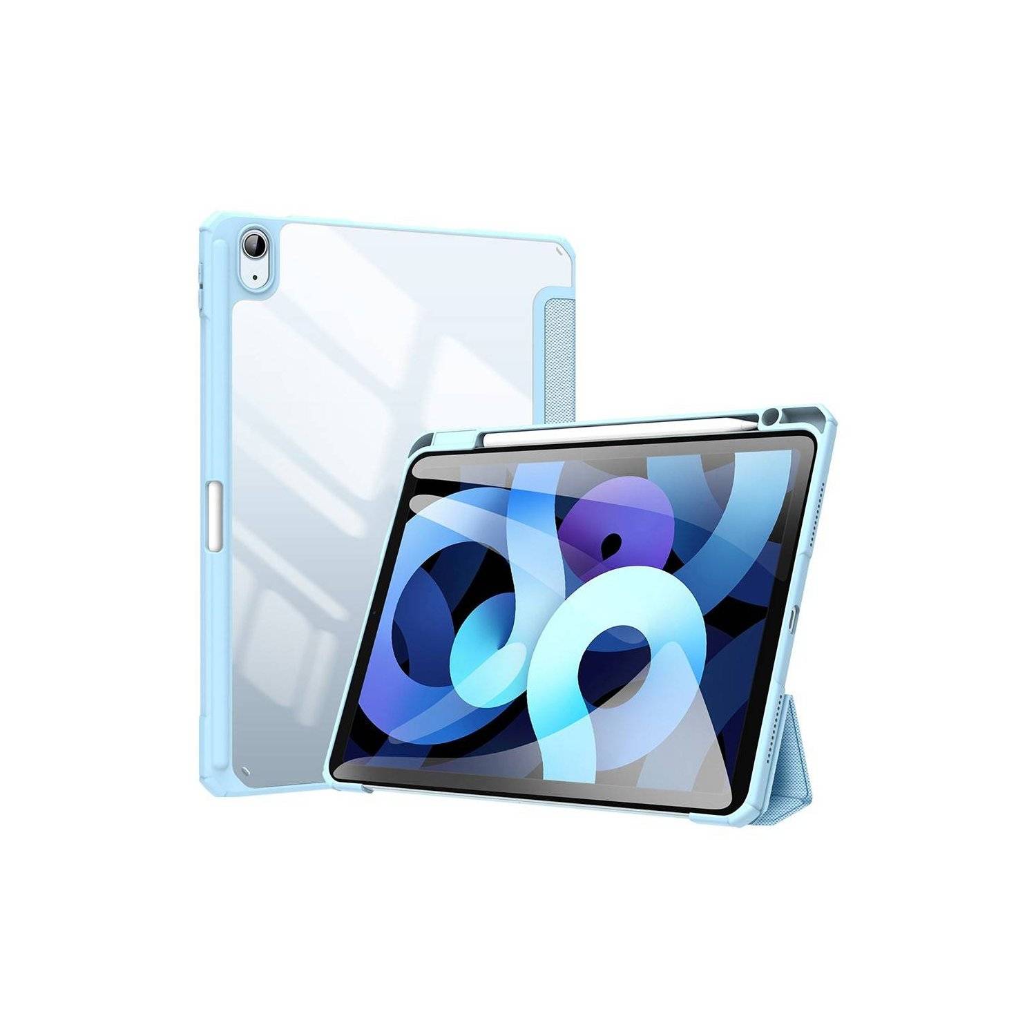 Dux Ducis Toby Eco-Leather Tablet-Ledertasche kompatibel mit iPad Air 11" 2024 mit Smart-Sleep Funktion Wake-Up Blau