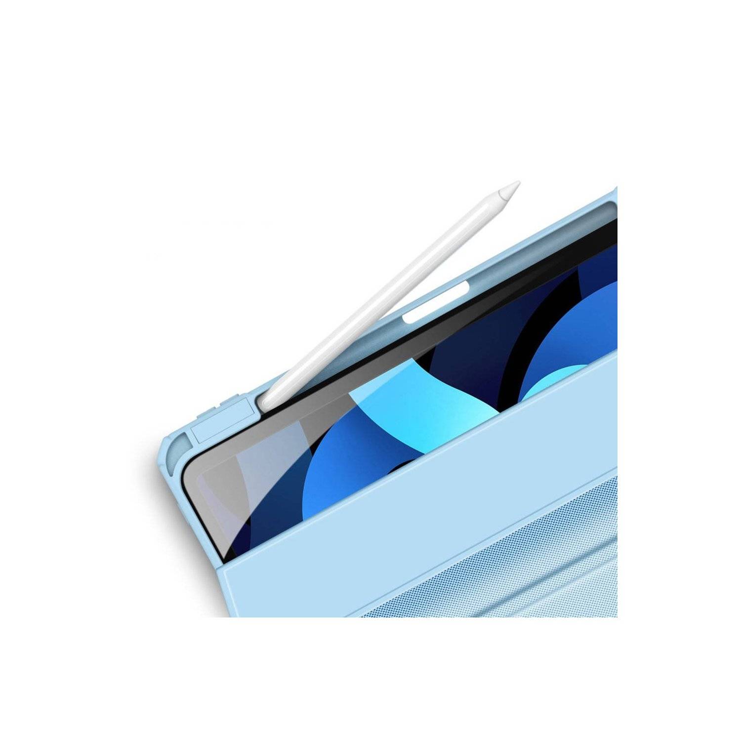 Dux Ducis Toby Eco-Leather Tablet-Ledertasche kompatibel mit iPad Air 11" 2024 mit Smart-Sleep Funktion Wake-Up Blau