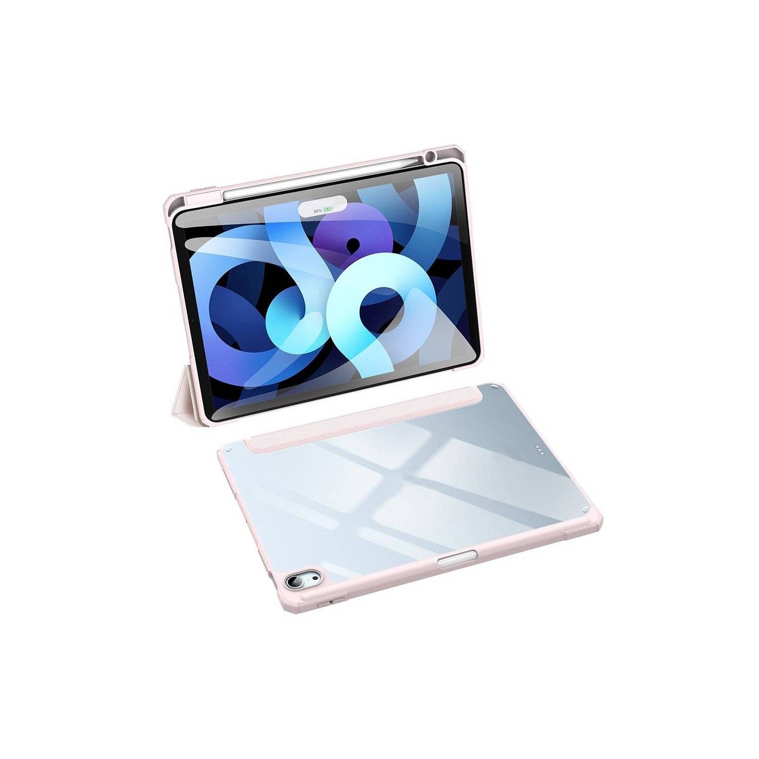 Dux Ducis Toby Eco-Leather Tablet-Ledertasche kompatibel mit iPad Pro 13" 2024 mit Smart-Sleep Funktion Wake-Up Pink