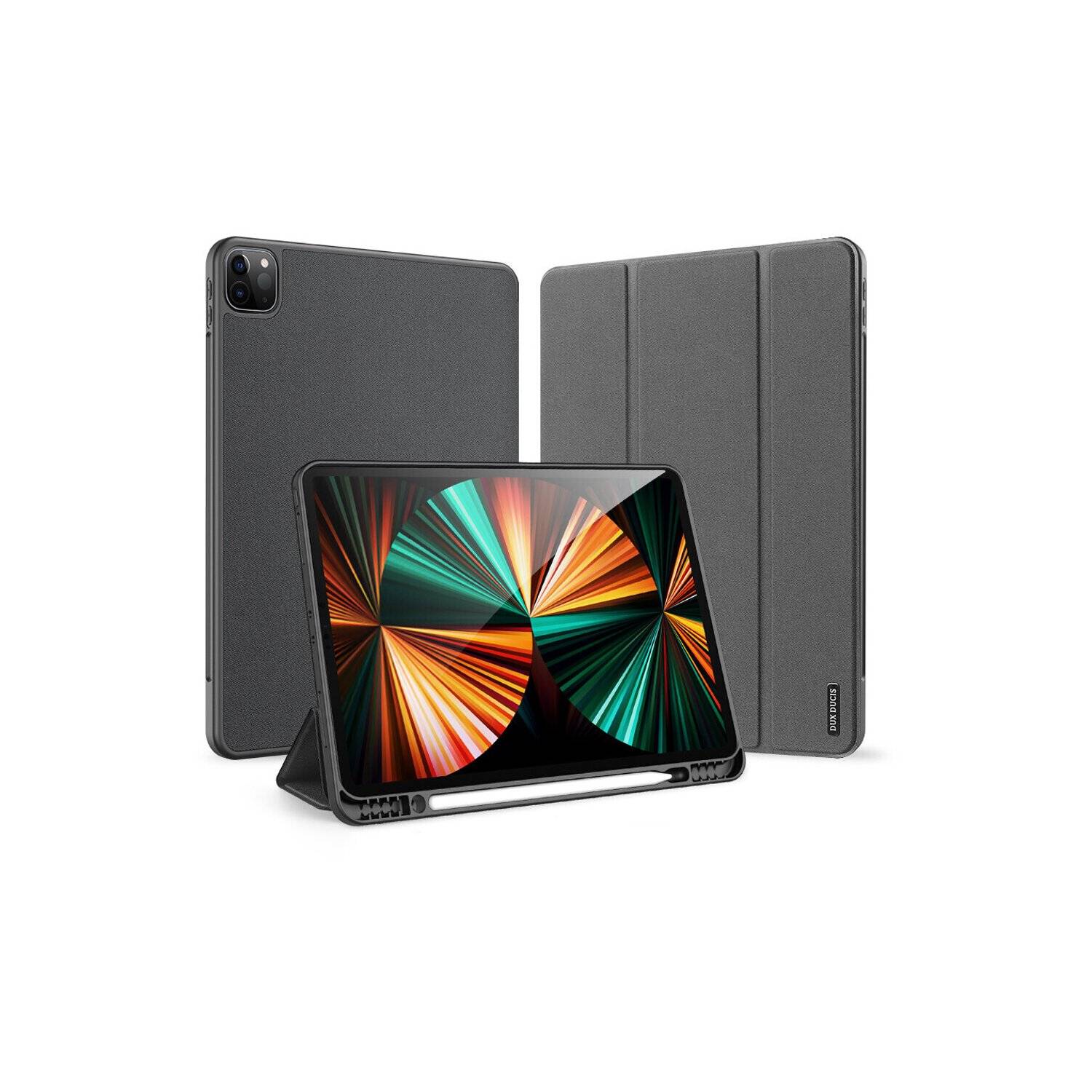 Dux Ducis Domo Hartschale mit Smart Sleep und integrierter Standfunktion kompatibel mit iPad Air 6 10.9" 2024 Schwarz