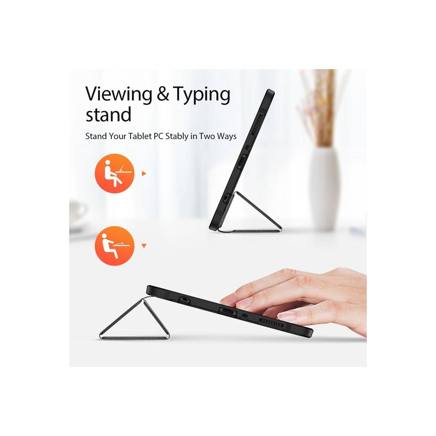 Dux Ducis Domo Hartschale mit Smart Sleep und integrierter Standfunktion Etui kompatibel mit iPad Pro 13" 2024 Blau