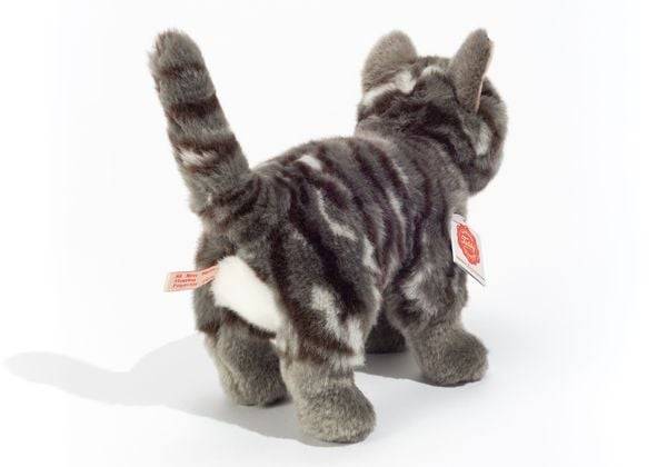 Teddy-Hermann - Katze stehend grau getigert 20 cm
