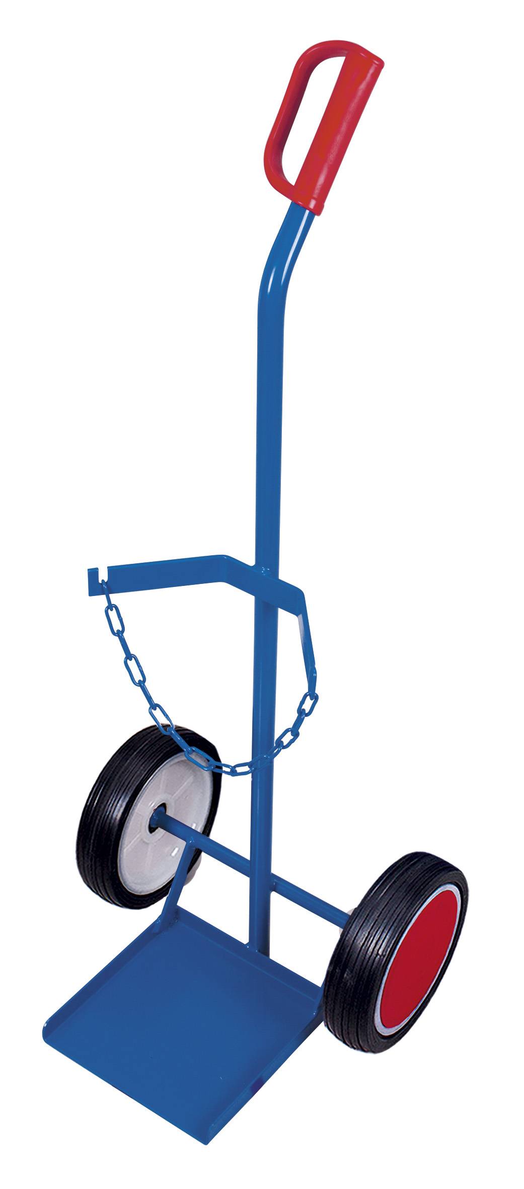 Stahlflaschenkarre für 1 Flasche a 20, 40, 50 Ltr. - Außenmaße: 465 x 445 x 1.185 - mm (B/T/H)