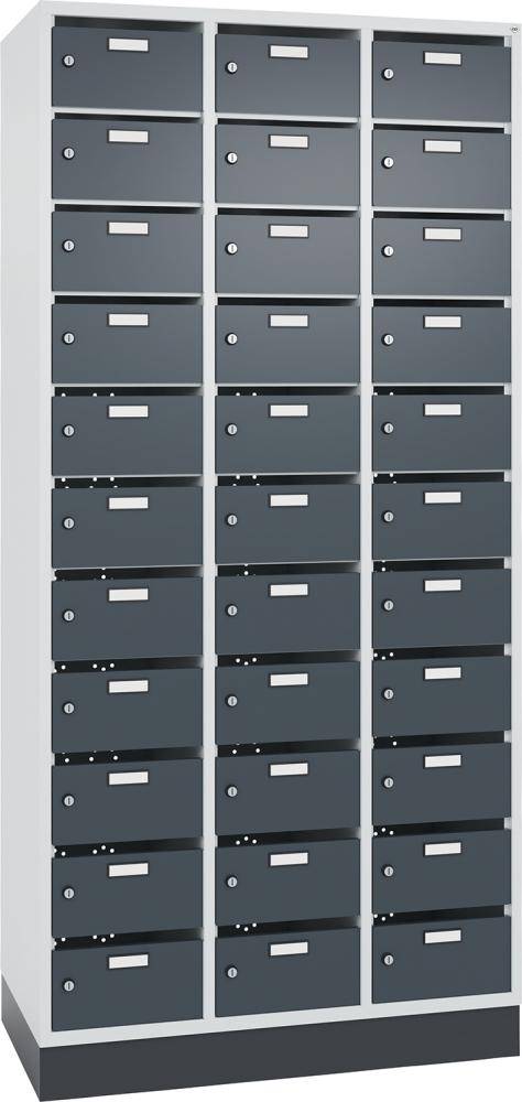 Verteilerschrank B920xT500xH1950 mm 7035/7016 3x11 Fächer - Artikel: 7830374162